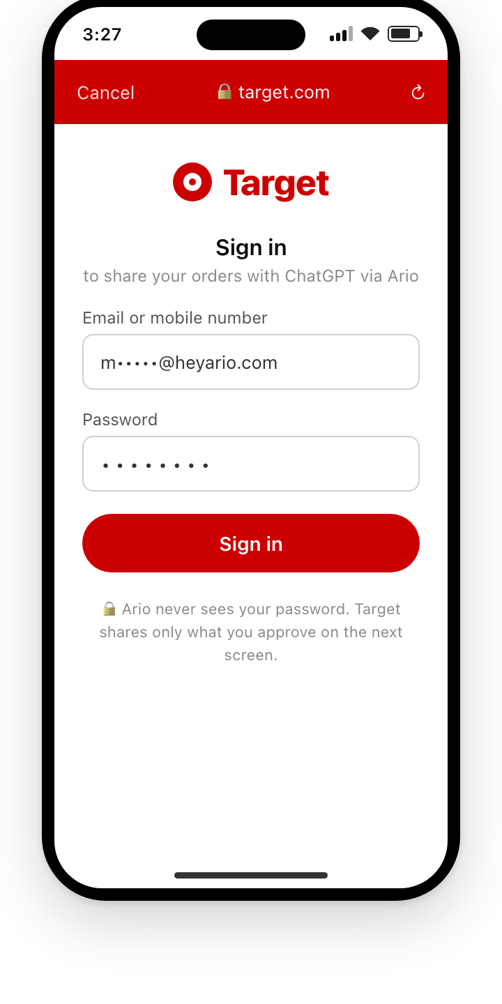 Sign in with each store